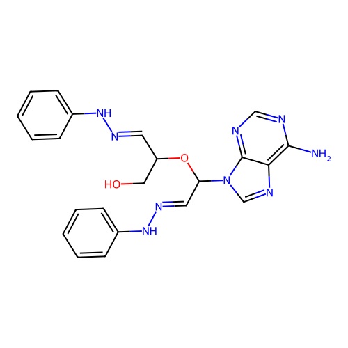 (3Z)-2-[(2E)-1-(6-aminopurin-9-yl)-2-(phenylhydrazinylidene) structure