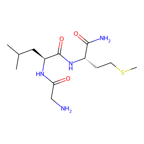Gly-L-Leu-L-Met-NH2 structure