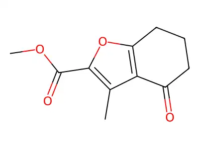 3-Methyl-4-oxo-4,5,6,7-tetrahydro-benzofuran-2-carboxylic acid methyl ester structure