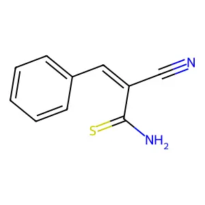2-Cyano-3-phenylprop-2-enethioamide structure