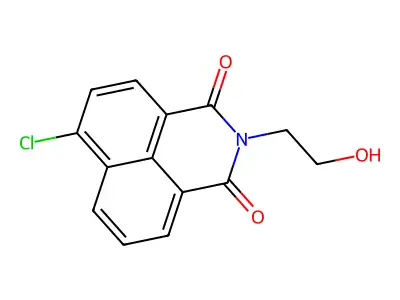 6-chloro-2-(2-hydroxyethyl)-1H-benzo[de]isoquinoline-1,3(2H)-dione structure