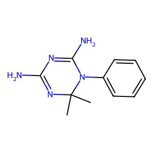 4,6-Diamino-2,2-dimethyl-1,2-dihydro-1-phenyl-s-triazine structure