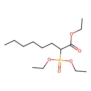 Octanoic acid, 2-(diethoxyphosphinyl)-, ethyl ester structure