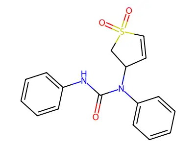 1-(1,1-Dioxido-2,3-dihydrothiophen-3-yl)-1,3-diphenylurea structure