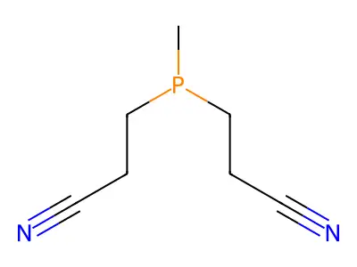 Propanenitrile, 3,3'-(methylphosphinidene)bis- structure