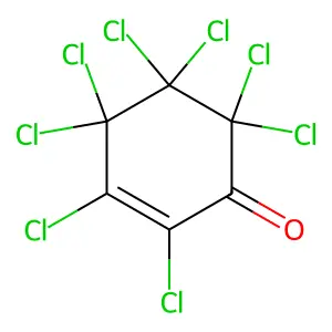 Octachlorocyclohex-2-ene-1-one structure