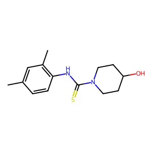 N-(2,4-dimethylphenyl)-4-hydroxypiperidine-1-carbothioamide structure
