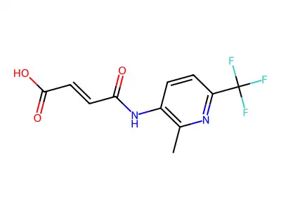 4-{[2-Methyl-6-(trifluoromethyl)pyridin-3-yl]amino}-4-oxobut-2-enoic acid structure