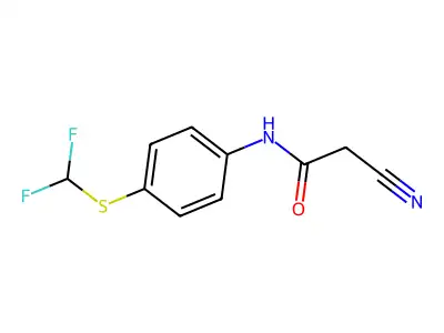 2-cyano-N-{4-[(difluoromethyl)sulfanyl]phenyl}acetamide structure