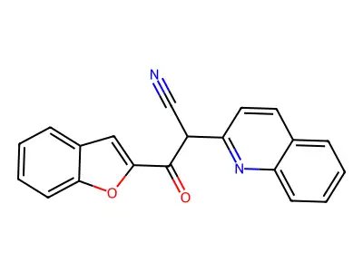 3-(1-Benzofuran-2-yl)-3-oxo-2-(quinolin-2-yl)propanenitrile structure