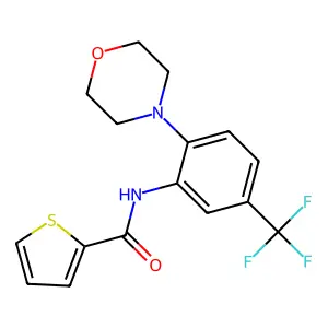 N-[2-(4-morpholinyl)-5-(trifluoromethyl)phenyl]-2-thiophenecarboxamide structure