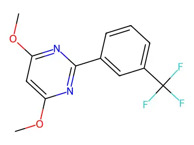 4,6-Dimethoxy-2-[3-(trifluoromethyl)phenyl]pyrimidine structure