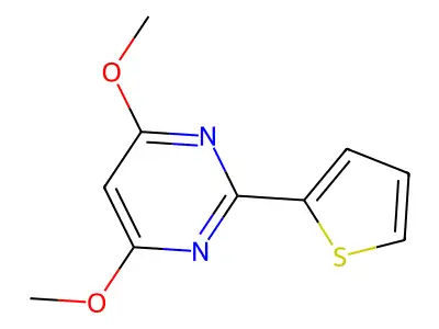 4,6-Dimethoxy-2-(thiophen-2-yl)pyrimidine structure