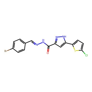 5-(5-Chloro-2-thienyl)-1H-pyrazole-3-carboxylic acid 2-[(4-bromophenyl)methylene]hydrazide structure