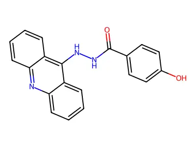 N'-(acridin-9-yl)-4-hydroxybenzohydrazide structure