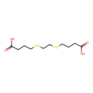 4-[2-(3-Carboxypropylsulfanyl)ethylsulfanyl]butanoic acid structure
