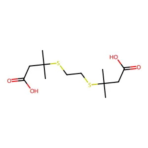 3-[2-(1-Carboxy-2-methylpropan-2-yl)sulfanylethylsulfanyl]-3-methylbutanoic acid structure