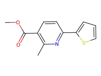 Methyl 2-methyl-6-(thiophen-2-yl)nicotinate structure