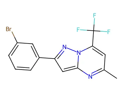 2-(3-Bromophenyl)-5-methyl-7-(trifluoromethyl)pyrazolo[1,5-a]pyrimidine structure