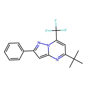 5-Tert-butyl-2-phenyl-7-(trifluoromethyl)pyrazolo[1,5-a]pyrimidine structure