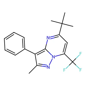 5-tert-Butyl-2-methyl-3-phenyl-7-(trifluoromethyl)pyrazolo[1,5-a]pyrimidine structure