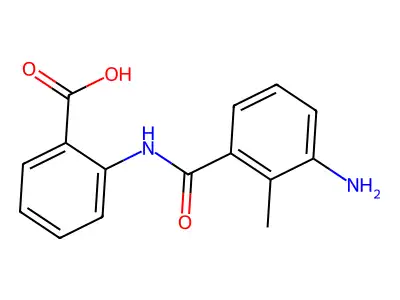 2-{[(3-Amino-2-methylphenyl)carbonyl]amino}benzoic acid structure