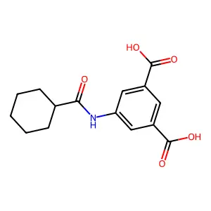 5-(Cyclohexylcarbonylamino)benzene-1,3-dicarboxylic acid structure