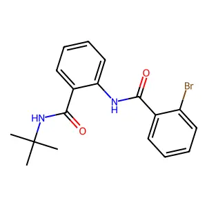 2-[(2-bromobenzoyl)amino]-N-tert-butylbenzamide structure