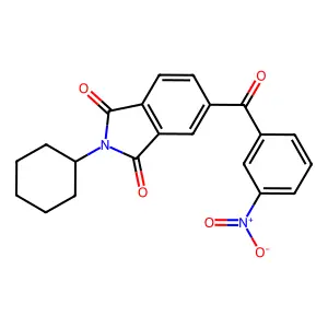2-Cyclohexyl-5-(3-nitrobenzoyl)isoindole-1,3-dione structure