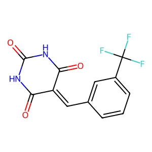 5-[3-(trifluoromethyl)benzylidene]pyrimidine-2,4,6(1H,3H,5H)-trione structure