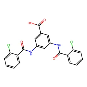 3,5-Bis{[(2-chlorophenyl)carbonyl]amino}benzoic acid structure