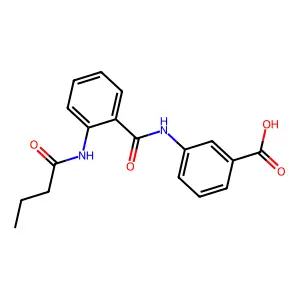 3-({[2-(Butanoylamino)phenyl]carbonyl}amino)benzoic acid structure