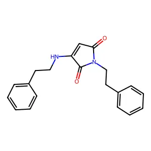 1-phenethyl-3-(phenethylamino)-1H-pyrrole-2,5-dione structure