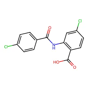 4-氯-2-[(4-氯苯甲酰)氨基]苯甲酸 structure