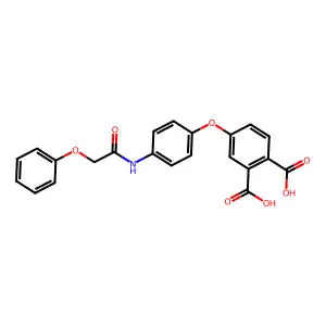 4-[4-(2-Phenoxyacetamido)phenoxy]benzene-1,2-dicarboxylic acid structure