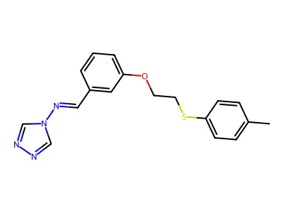 N-[[3-[2-[(4-Methylphenyl)thio]ethoxy]phenyl]methylene]-4H-1,2,4-triazol-4-amine structure
