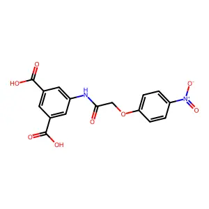 5-{[(4-Nitrophenoxy)acetyl]amino}isophthalic acid structure
