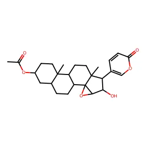5beta-Bufa-20,22-dienolide, 14,15beta-epoxy-3beta,16beta-dihydroxy-, 3-acetate structure