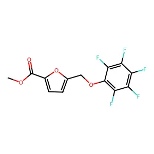 Methyl 5-[(2,3,4,5,6-pentafluorophenoxy)methyl]furan-2-carboxylate structure