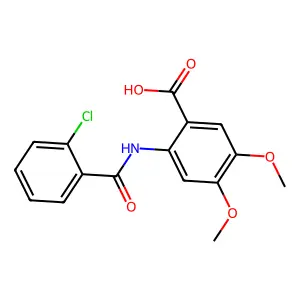 2-(2-Chlorobenzamido)-4,5-dimethoxybenzoic acid structure