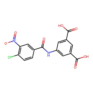 5-(4-Chloro-3-nitrobenzamido)benzene-1,3-dicarboxylic acid structure