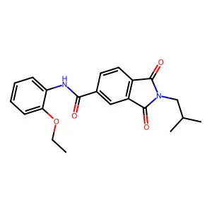 N-(2-ethoxyphenyl)-2-(2-methylpropyl)-1,3-dioxoisoindole-5-carboxamide structure