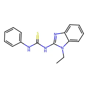 1-(1-Ethylbenzimidazol-2-yl)-3-phenylthiourea structure