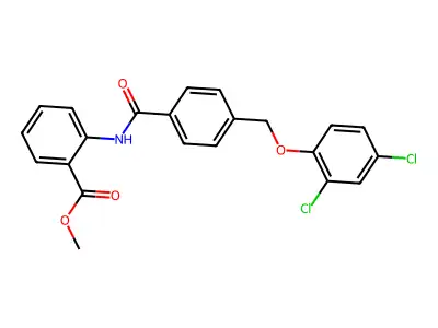 Methyl 2-({4-[(2,4-dichlorophenoxy)methyl]benzoyl}amino)benzoate structure