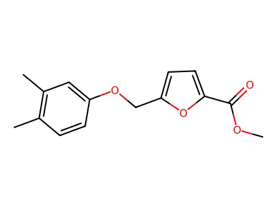 Methyl 5-[(3,4-dimethylphenoxy)methyl]-2-furoate structure