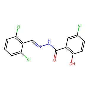 5-Chloro-2-hydroxybenzoic acid 2-[(2,6-dichlorophenyl)methylene]hydrazide structure
