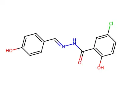 5-Chloro-2-hydroxybenzoic acid 2-[(4-hydroxyphenyl)methylene]hydrazide structure
