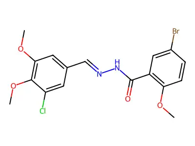 5-Bromo-N'-[(3-chloro-4,5-dimethoxyphenyl)methylidene]-2-methoxybenzohydrazide structure