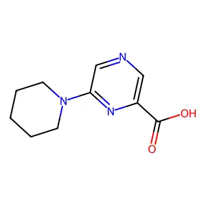6-(Piperidin-1-yl)pyrazine-2-carboxylic acid structure