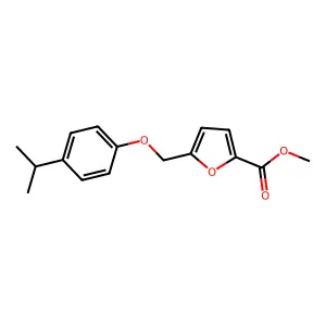 Methyl 5-((4-isopropylphenoxy)methyl)furan-2-carboxylate structure